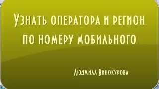 Определить оператора по мобильному и регион