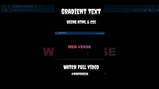 How to Create Gradient Text Using HTML and CSS