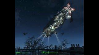 Дирижабль Братства стали Фоллаут 4 Airship Brotherhood of steel Fallout 4