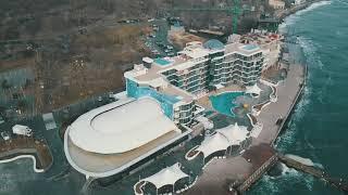 Aerial view Nemo hotel and resort at Langeron Beach Odessa Ukraine