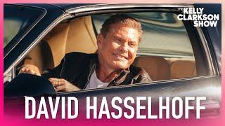 David Hasselhoff Pulls Up In K.I.T.T. Car From "Knight Rider"