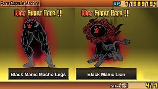 The Battle Cats - Unit Black Manic Macho Legs & Lion!