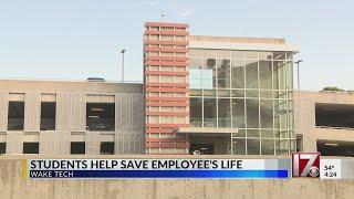 Wake Tech students help save employee's life