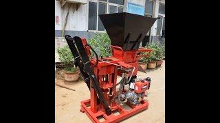 New design and  more convenient FL1- 25 diesel engine interlocking hydraulic brick machine