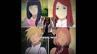 NORMAL MODE VS ANGRY MODE  #otaku/#naruto/#hinata/#kushina/#sakura/#temari/#anime