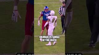 Colorado vs. Kansas got HEATED  #cfb #football #colorado #kansas