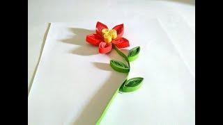 How to make a beautiful Quilling flower. Paper art Quilling _By Life Hacks 360