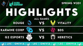 LEC Spring 2025 W2D1 | LEC Highlights ALL GAMES by Onivia