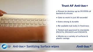 AF International Anti-bac+ Sanitizing Surface Wipes