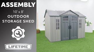 Lifetime 10' x 8' Outdoor Storage Shed | Lifetime Assembly Video