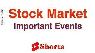 Important Stock Market Events | Financial techie #shorts