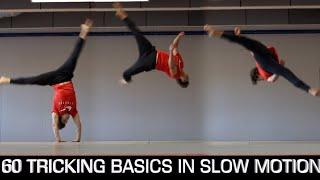 60 Tricking Basics - Easiest to Hardest (Slow Motion)