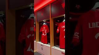 Old Trafford Dressing Room Tour(Only One Side)#oldtrafford #manutd #trend #football #viral #shorts