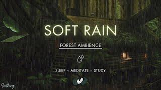 Soft Rain On Forest Cabin | NO MIDROLL ADS | Soothing Rain Sounds For Sleeping, RDR2