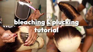 UPDATED Bleaching & Plucking A Closure Tutorial For Beginners