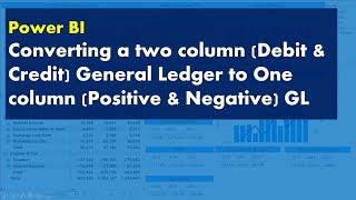 Converting two column (debit & credit) General Ledger or TB to One column (positive & negative)