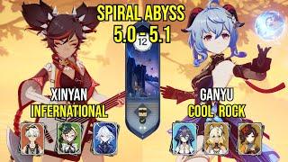 C6 Xinyan Infernational & C0 Ganyu Cool Rock ft. Xilonen | Spiral Abyss 5.1 - 5.0 | Genshin Impact