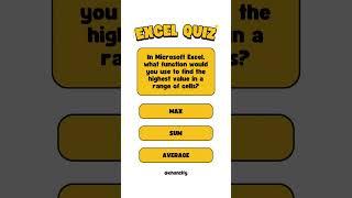 excel quiz - function to find the highest value in a range of cells #chanzify #excel #excelquiz