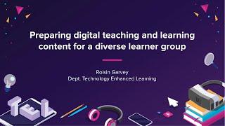 Preparing digital content for a diverse learner group