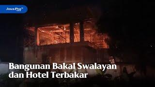 MADIUN -  Bangunan Bakal Swalayan dan Hotel Terbakar