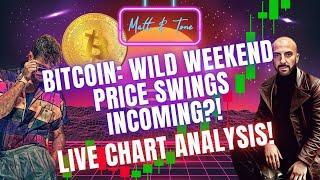 BITCOIN: WILD WEEKEND PRICE SWINGS INCOMING?!-LIVE BITCOIN PRICE ANALYSIS!