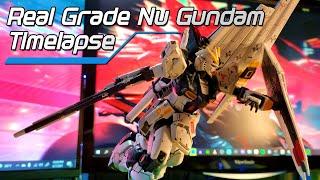 Real Grade Nu Gundam Build Timelapse - This Kit Is Gunpla at its Finest!