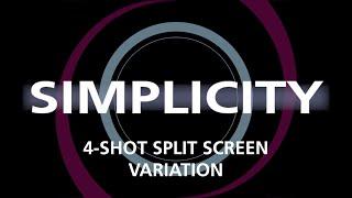 Variation of an animated 4-shot Split Screen in Adobe Premiere Pro