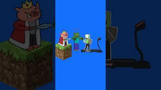 TWO LEGENDS vs  ZOMBIE  | #shorts #dream #technoblade #minecraft #zombie