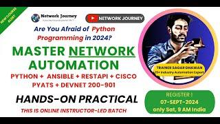 [Sept 2024 Course Alert] Master Network Automation | Python, Ansible, RestAPI, Cisco Devnet Training