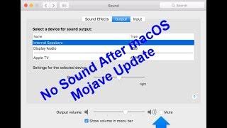 No Sound After Mojave Update (Solved)