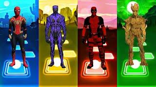 Tiles Hop EDM Rush - Spiderman vs Blackpanther vs Deadpool vs Groot