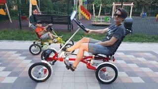 Эволюция веломобиля Альтаир 237-1 (рестайлинг) Чертежи и обзор. Homemade bike for kids.