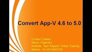 Convert App-V 4.6 to App-V 5.0