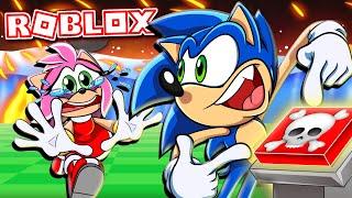  DON'T PRESS THE BUTTON 2!! - Sonic & Amy Play ROBLOX