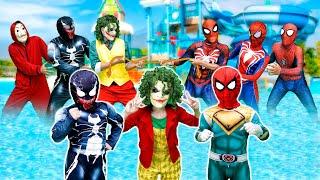 What If Many SPIDER-MAN & JOKER in 1 HOUSE ?? KID SPIDER MAN & Kid JOKER Chase Car Thief + MORE