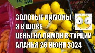 ШОК ТУРЦИЯ ЧТО С ЦЕНАМИ Я ПОТЕРЯЛ ДАР РЕЧИ ЛИМОНЫ БЫЛИ ПО 10 ЛИР АЛАНЬЯ 26 ИЮНЯ 2024 ЦЕНЫ НА ЛИМОН