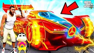 Franklin UPGRADING and TRANSFORMING Super GOD CAR in GTA 5 | SHINCHAN and CHOP