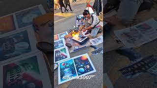 HEARTS ON FIRE Street Artist of Rome Spray Painting Art Visit Europe Italia Roma Viral TikTok Short