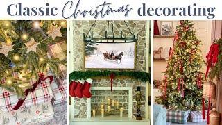  CHRISTMAS DECORATE WITH ME 2024  Classic Christmas Decorating Ideas | Christmas Living Room