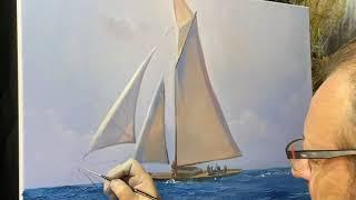 "Sailing". Painting video lesson. Artist Igor Sakharov