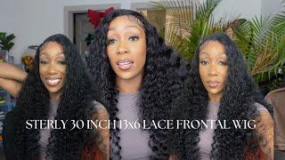 STERLY 30 INCH 13X6 LACE FRONTAL WATER WAVE WIG UNBOXING + INSTALL