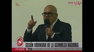 Jorge Rodríguez en la Asamblea Nacional sobre España y reconocimiento a Maduro, 8 octubre 2024