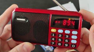 Portable Red MP3 Radio Speaker C-803. Support Two 18650 Battery.