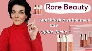 RARE BEAUTY Trio mini blush & enlumineur 1 coffret 1 maquillage rapide et efficace #rarebeauty