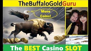 READING COINS on BUFFALO GOLD JACKPOT!! flashback #slot