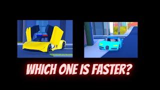 Buggati Chiron VS McLaren Airtail Speed comparison 2022 I Roblox Jailbreak