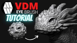 ZBRUSH Tutorial - 10 Eyes VDM Brush Demonstration