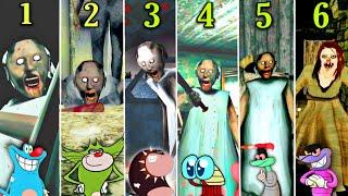 GRANNY vs GRANNY 2 vs GRANNY 3 vs GRANNY 4 vs GRANNY 5 vs GRANNY 6 Gameplay || Oggy and Jack Voice