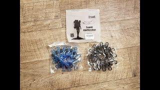 iTOWE 2Pack Portable clothesline with 12 pins