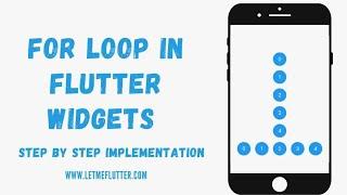 How To Use For Loop In Flutter Widgets | Flutter Tutorial | Flutter Widgets | For Loop In Dart